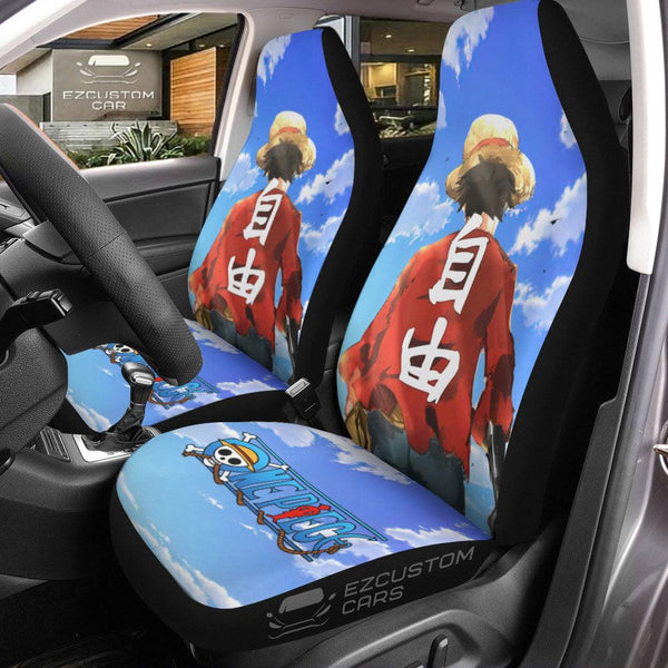 Monkey D. Luffy Car Seat Covers Custom One Piece Anime Car Accessories - EzCustomcar - 1