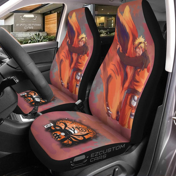 Uzumaki Naruto x Kurama Naruto Car Seat Covers - EzCustomcar - 1