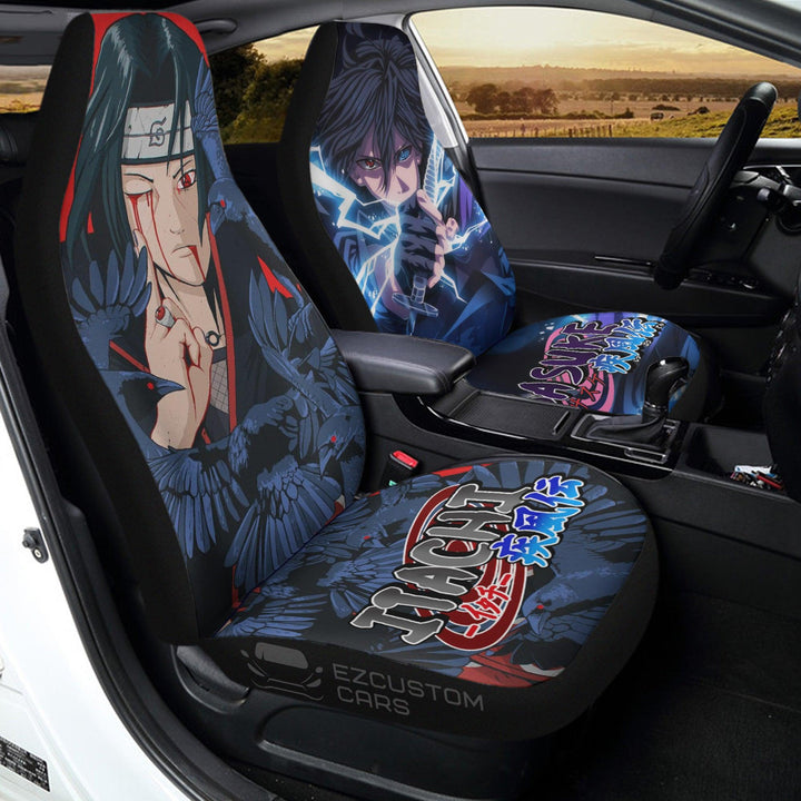 Sasuke Mixed Naruto Itachi Car Seat Covers Custom Naruto Anime Car Accessories - EzCustomcar - 3