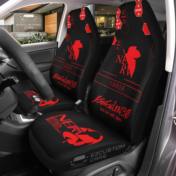 Angel Impact Car Seat Covers Custom Neon Genesis Evangelion Anime Car Accessories - EzCustomcar - 1
