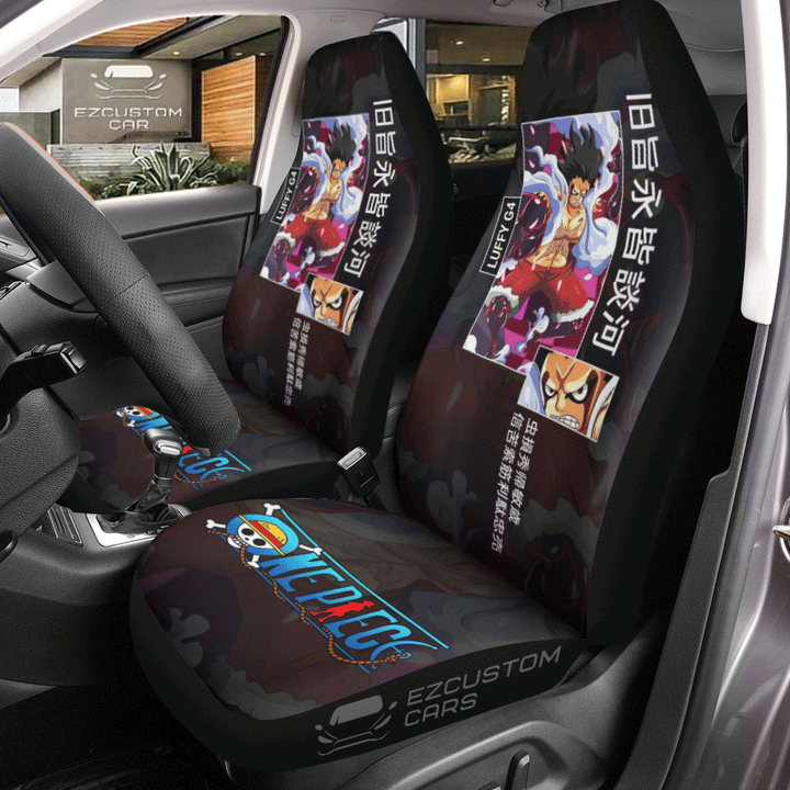 One Piece Luffy Anime Car Seat Covers - EzCustomcar