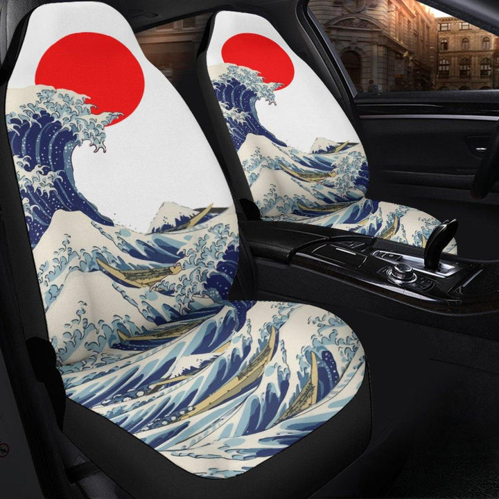 The Great Wave off Kanagawa Custom Car Seat Covers - Customforcars - 3