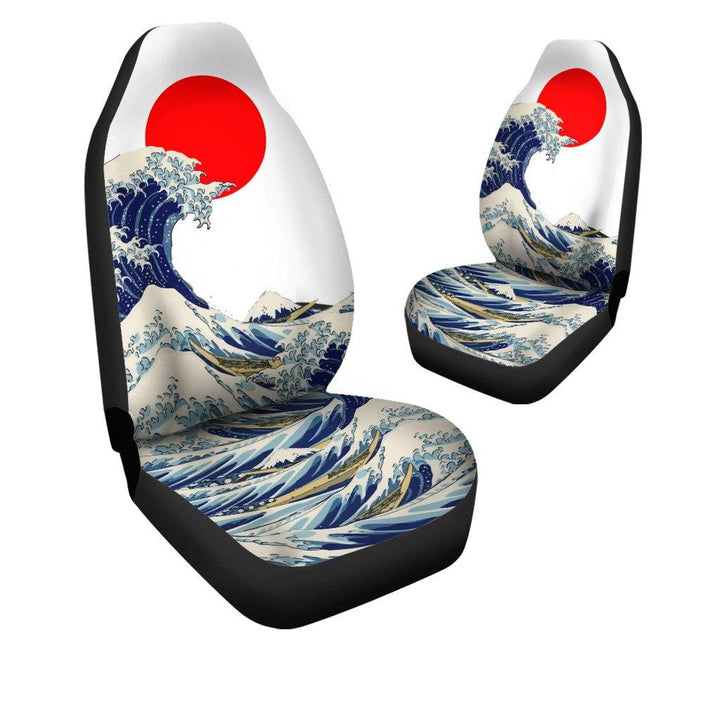 The Great Wave off Kanagawa Custom Car Seat Covers - Customforcars - 4