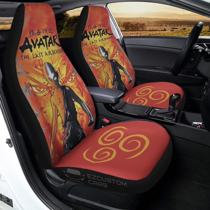 Aang Car Seat Cover Custom Avatar Anime Car Accessories - EzCustomcar - 3