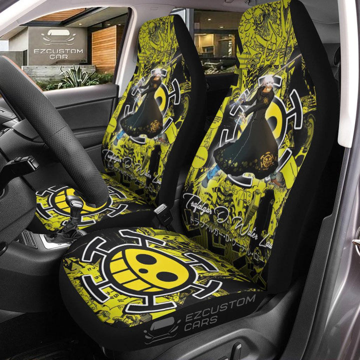One Piece Car Accessories Anime Car Seat Covers D. Water Law - EzCustomcar - 1
