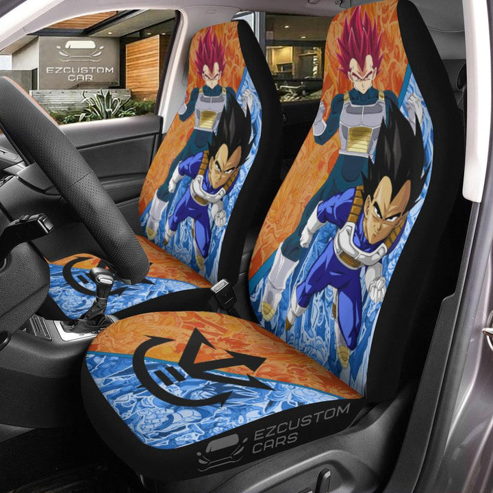 Vegeta Car Seat Covers Custom Vintage Style Anime Dragon Ball Car Accessories - EzCustomcar - 1