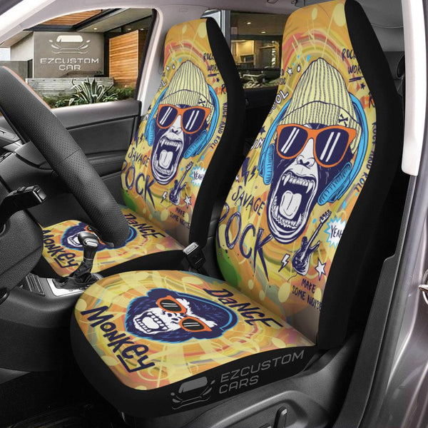 Rock Monkey Car Seat Covers Custom Animal Car Accessories - EzCustomcar - 1