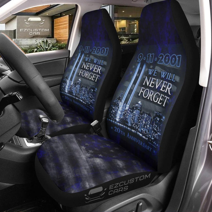 Flag American Car Accessories Custom Car Seat Cover 9-11-2001 We Will Never Forget - EzCustomcar - 1