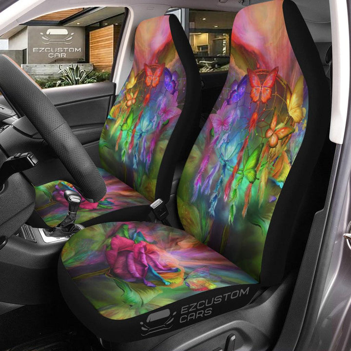 Dreamcatcher Butterfly Car Seat Covers Custom Butterfly Car Accessories - EzCustomcar - 1
