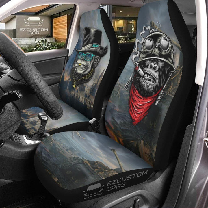 Cool Monkey Car Seat Covers Custom Animal Car Accessories - EzCustomcar - 1