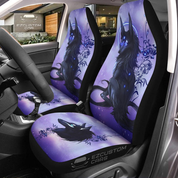 Black Fox Mythical Creatures Car Seat Covers Custom Mythical Creatures Car Accessories - EzCustomcar - 1