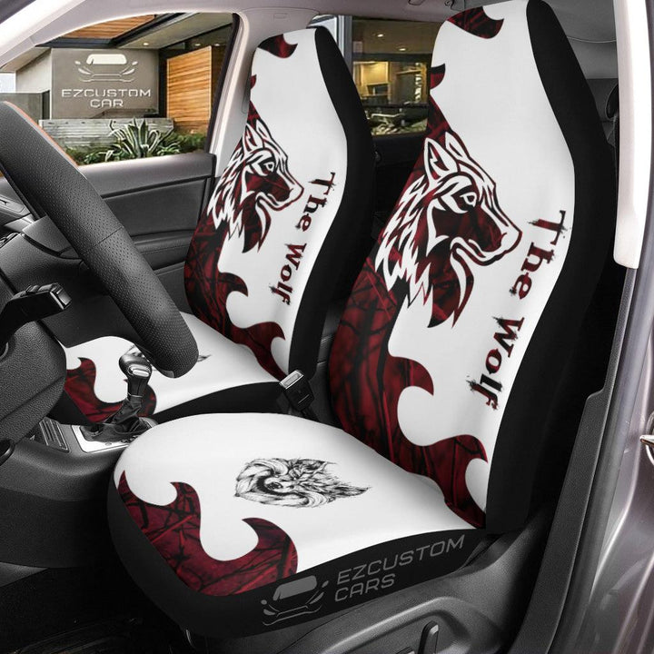 Wolf Native American Car Seat Covers Custom Animal Car Accessoriesezcustomcar.com-1