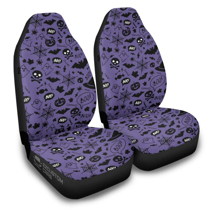 Halloween Car Accessories Custom Car Seat Cover Halloween Purple - EzCustomcar - 2