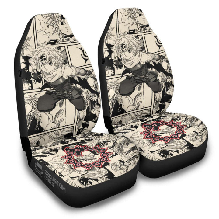 Seven Deadly Sins Car Accessories Anime Car Seat Covers Meliodas Mix Manga - EzCustomcar - 2