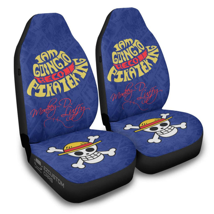 Monkey D. Luffy Car Seat Covers Custom Luffy Quote Car Accessories - EzCustomcar - 2