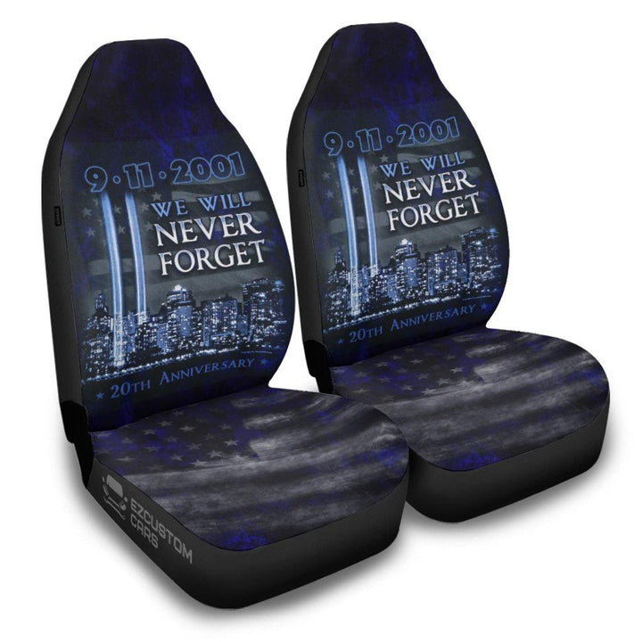 Flag American Car Accessories Custom Car Seat Cover 9-11-2001 We Will Never Forget - EzCustomcar - 2