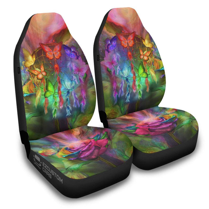 Dreamcatcher Butterfly Car Seat Covers Custom Butterfly Car Accessories - EzCustomcar - 2
