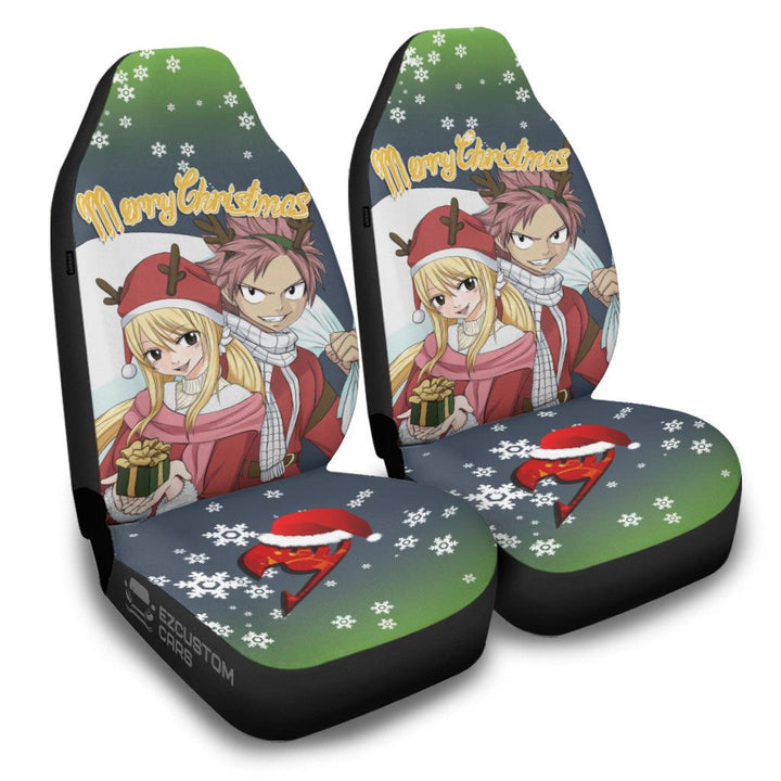 Natsu x Lucy Car Seat Covers Custom Fairy Tail Car Accessories Christmas Gifts - EzCustomcar - 2