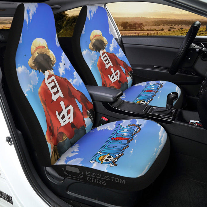 Monkey D. Luffy Car Seat Covers Custom One Piece Anime Car Accessories - EzCustomcar - 3
