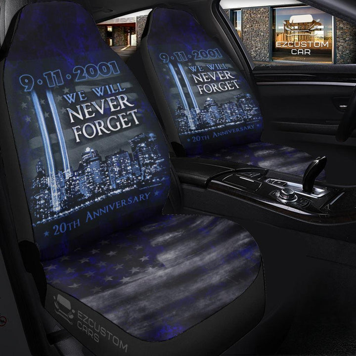 Flag American Car Accessories Custom Car Seat Cover 9-11-2001 We Will Never Forget - EzCustomcar - 3