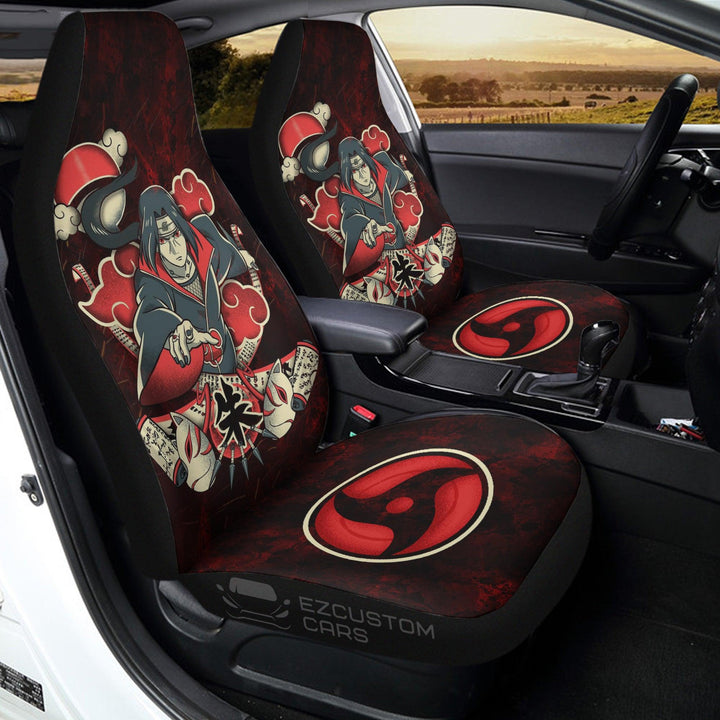 Akatsuki Car Accessories Anime Car Seat Covers Itachi Art - EzCustomcar - 3