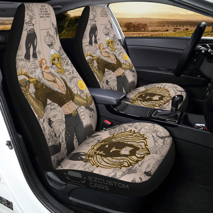 Seven Deadly Sins Car Accessories Anime Car Seat Covers Escanor Mix Manga - EzCustomcar - 2