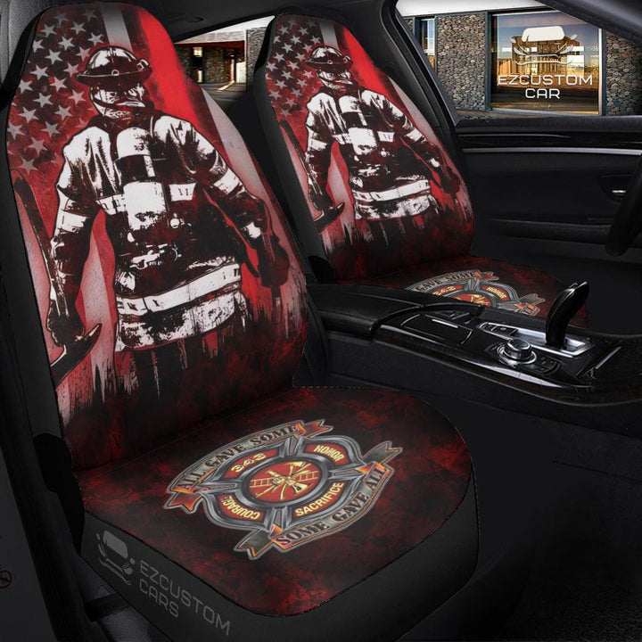 Firefighter Car Accessories Custom Car Seat Cover American Flag Firefighter - EzCustomcar - 3
