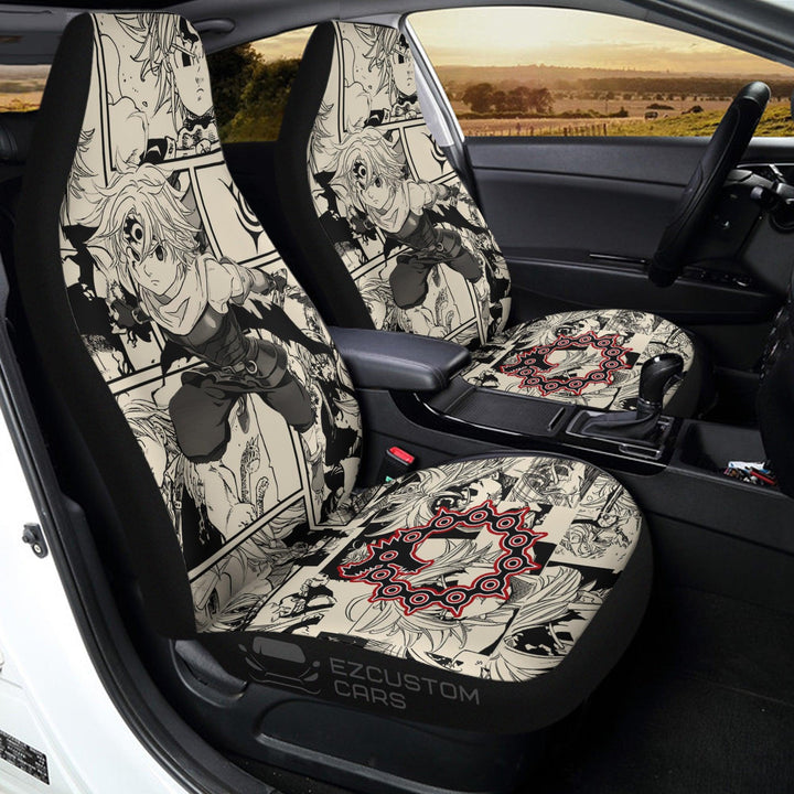 Seven Deadly Sins Car Accessories Anime Car Seat Covers Meliodas Mix Manga - EzCustomcar - 3