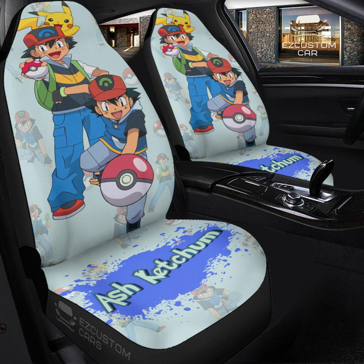 Pokemon Car Seat Cover Anime Car Accessories Ash Ketchum - EzCustomcar - 3