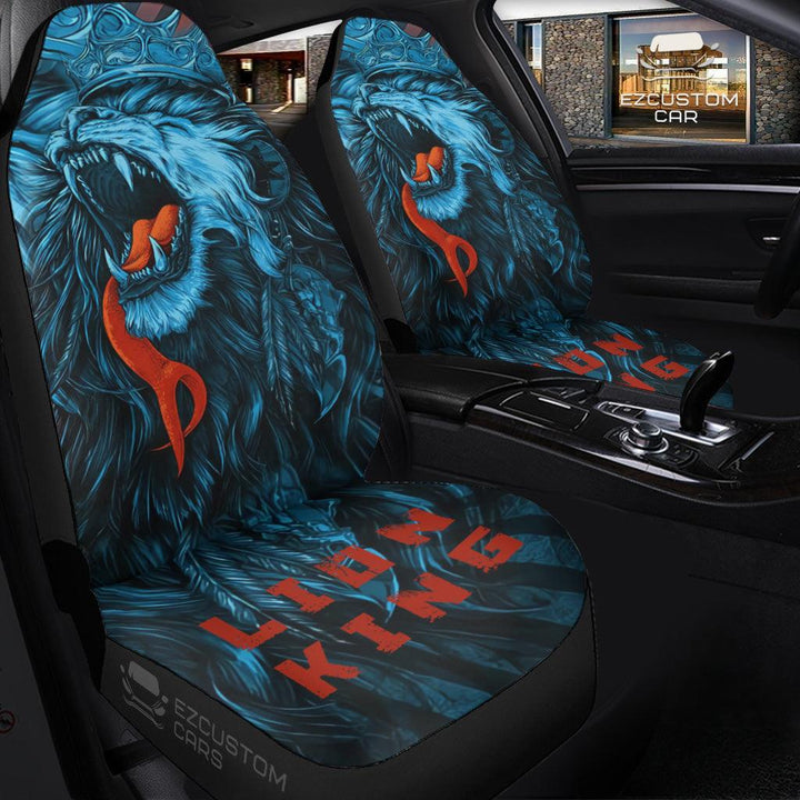 Native Lion Car Seat Covers Custom Lion Car Accessories - EzCustomcar - 3