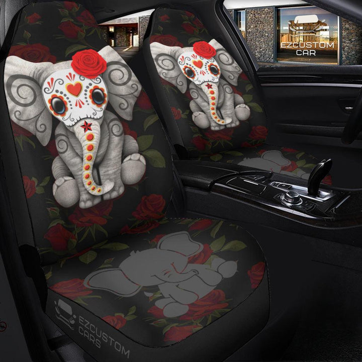 Super Cute Elephant Car Seat Covers Custom Elephant Car Accessories - EzCustomcar - 3