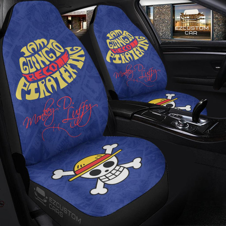 Monkey D. Luffy Car Seat Covers Custom Luffy Quote Car Accessories - EzCustomcar - 3