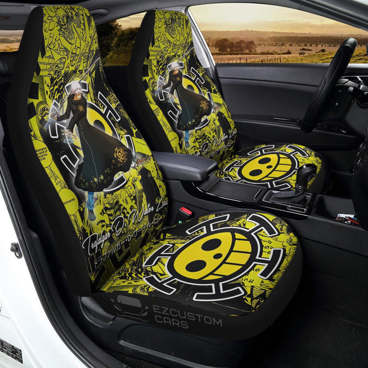 One Piece Car Accessories Anime Car Seat Covers D. Water Law - EzCustomcar - 3