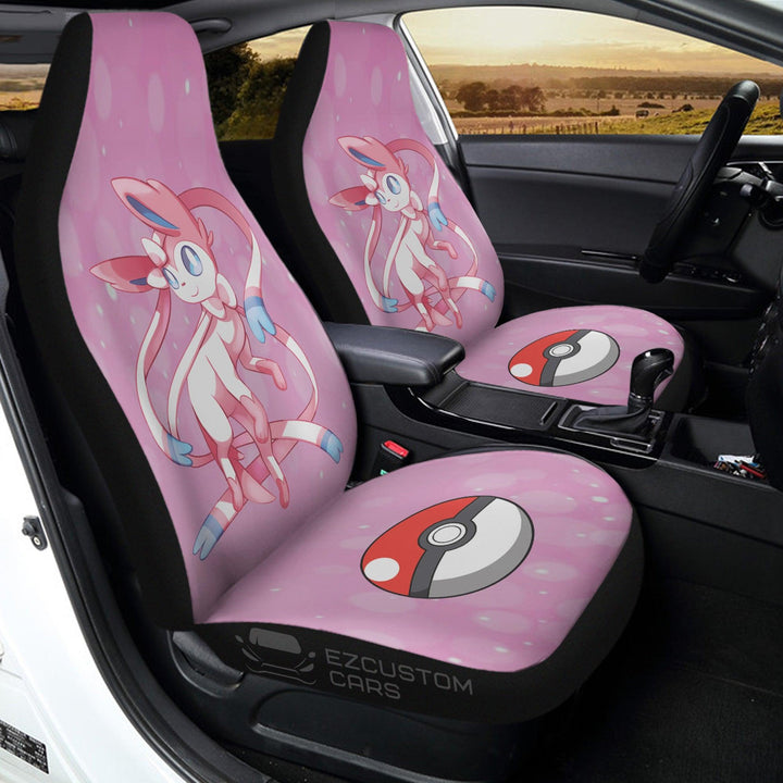 Pokemon Car Seat Cover Anime Car Accessories Sylveon Your Valentine - EzCustomcar - 1