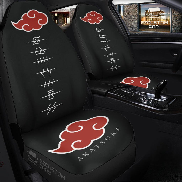 Akatsuki Car Seat Covers Hidden Village Symbols Naruto Car Accessories - EzCustomcar - 3
