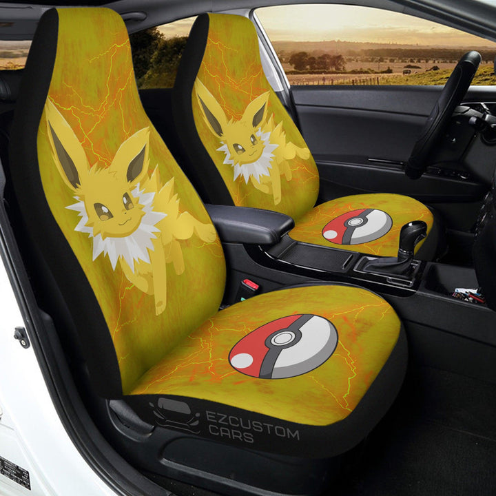 Pokemon Car Seat Cover Anime Car Accessories Jolteon Electrifying - EzCustomcar - 1