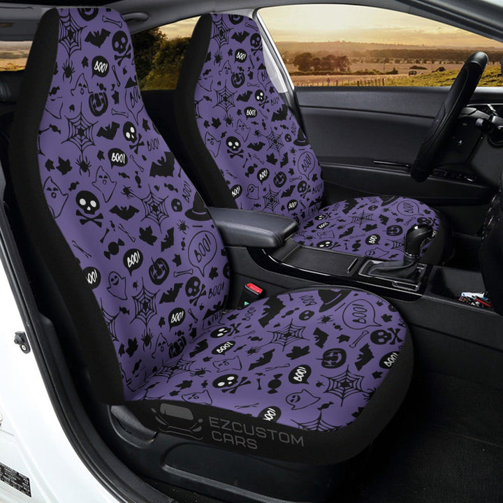 Halloween Car Accessories Custom Car Seat Cover Halloween Purple - EzCustomcar - 3
