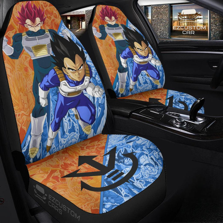Vegeta Car Seat Covers Custom Vintage Style Anime Dragon Ball Car Accessories - EzCustomcar - 3