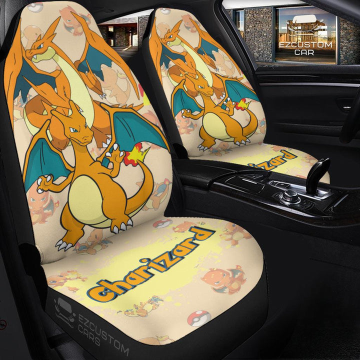 Pokemon Car Seat Cover Anime Car Accessories Charizard - EzCustomcar - 3