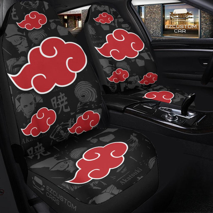 Akatsuki Cloud Car Seat Covers Naruto Car Accessories Custom Anime Decoration - EzCustomcar - 3