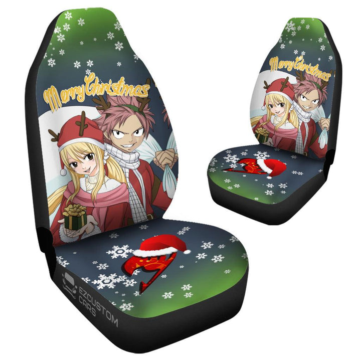 Natsu x Lucy Car Seat Covers Custom Fairy Tail Car Accessories Christmas Gifts - EzCustomcar - 4