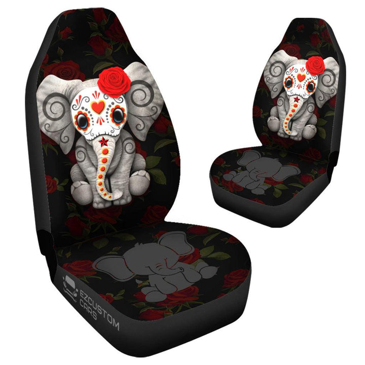 Super Cute Elephant Car Seat Covers Custom Elephant Car Accessories - EzCustomcar - 4