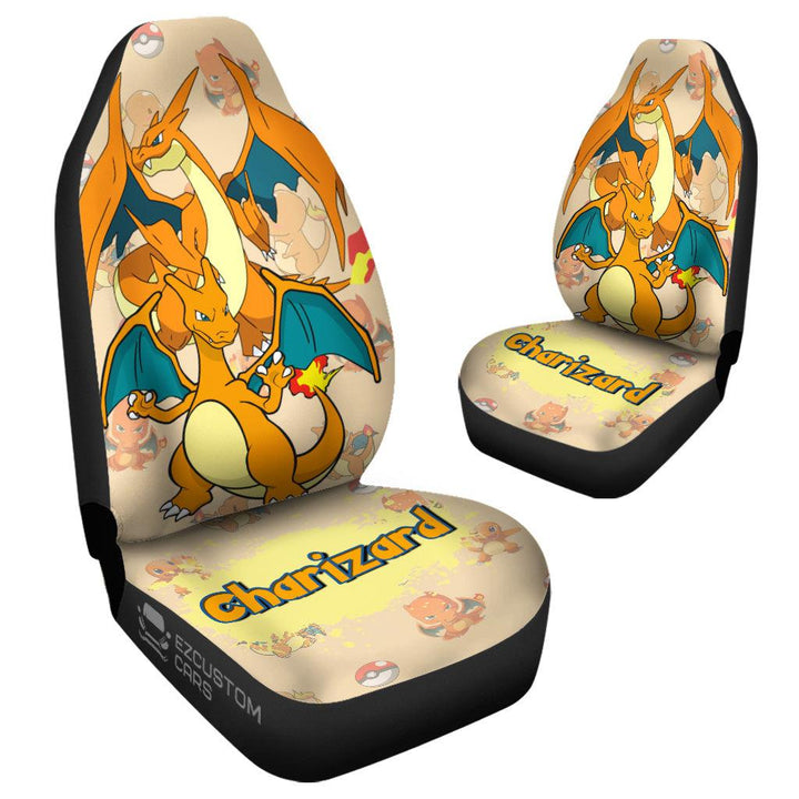Pokemon Car Seat Cover Anime Car Accessories Charizard - EzCustomcar - 4