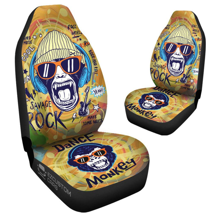 Rock Monkey Car Seat Covers Custom Animal Car Accessories - EzCustomcar - 4