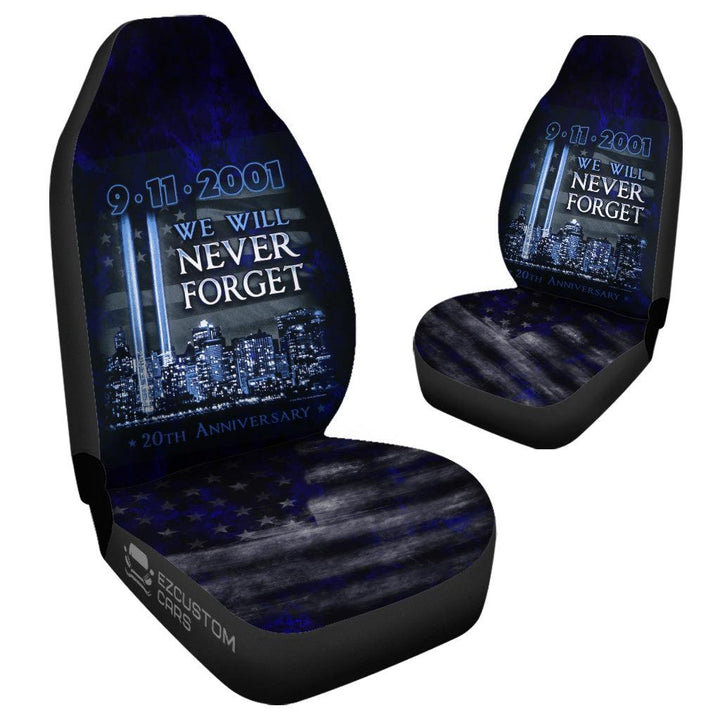 Flag American Car Accessories Custom Car Seat Cover 9-11-2001 We Will Never Forget - EzCustomcar - 4