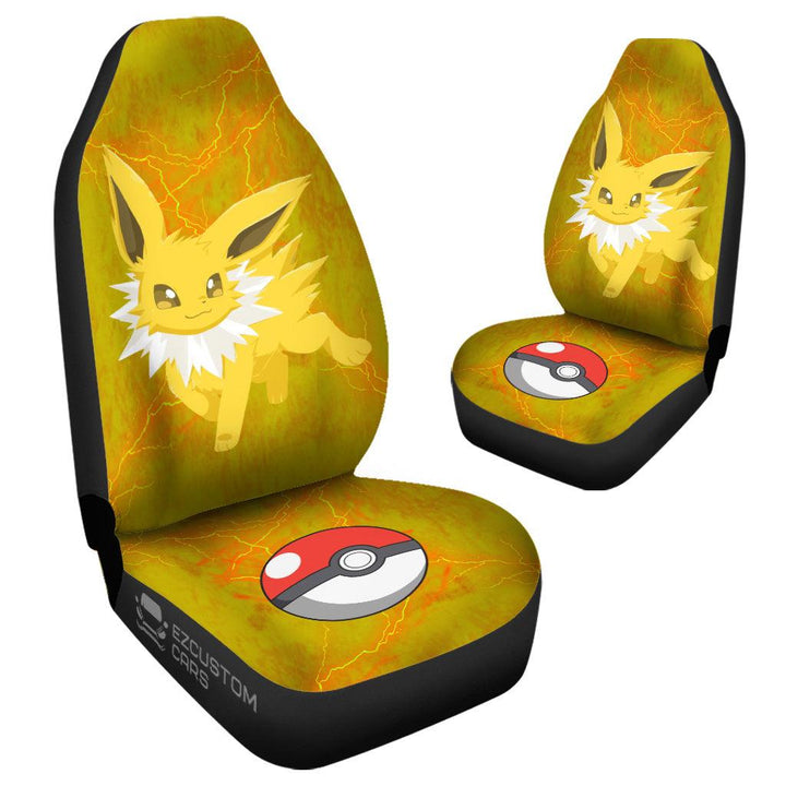 Pokemon Car Seat Cover Anime Car Accessories Jolteon Electrifying - EzCustomcar - 3