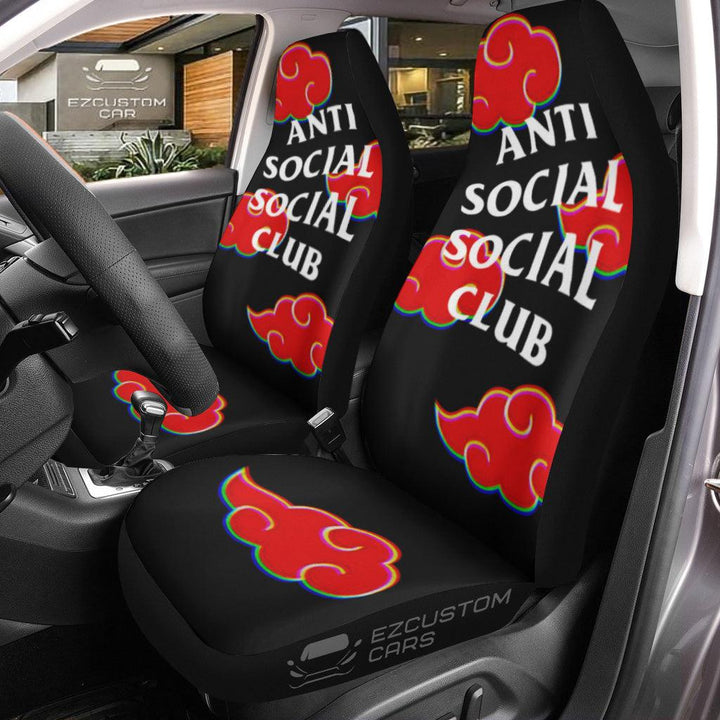 Akatsuki Anti Social Club Car Seat Covers Custom Anime Naruto Anime Car Decorezcustomcar.com-1
