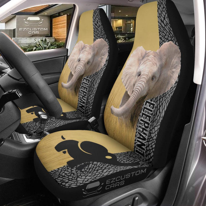 Cute Elephant Car Seat Covers Custom Elephant Car Accessories - EzCustomcar - 1