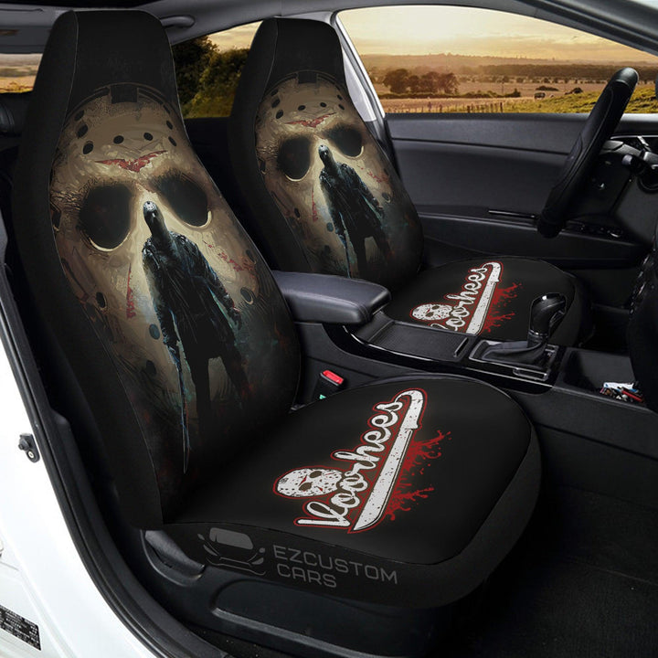 Halloween Car Accessories Custom Car Seat Cover Jason Voorhees - EzCustomcar - 3