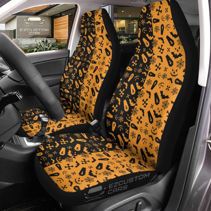 Halloween Car Accessories Custom Car Seat Cover Halloween Symbols - EzCustomcar - 1